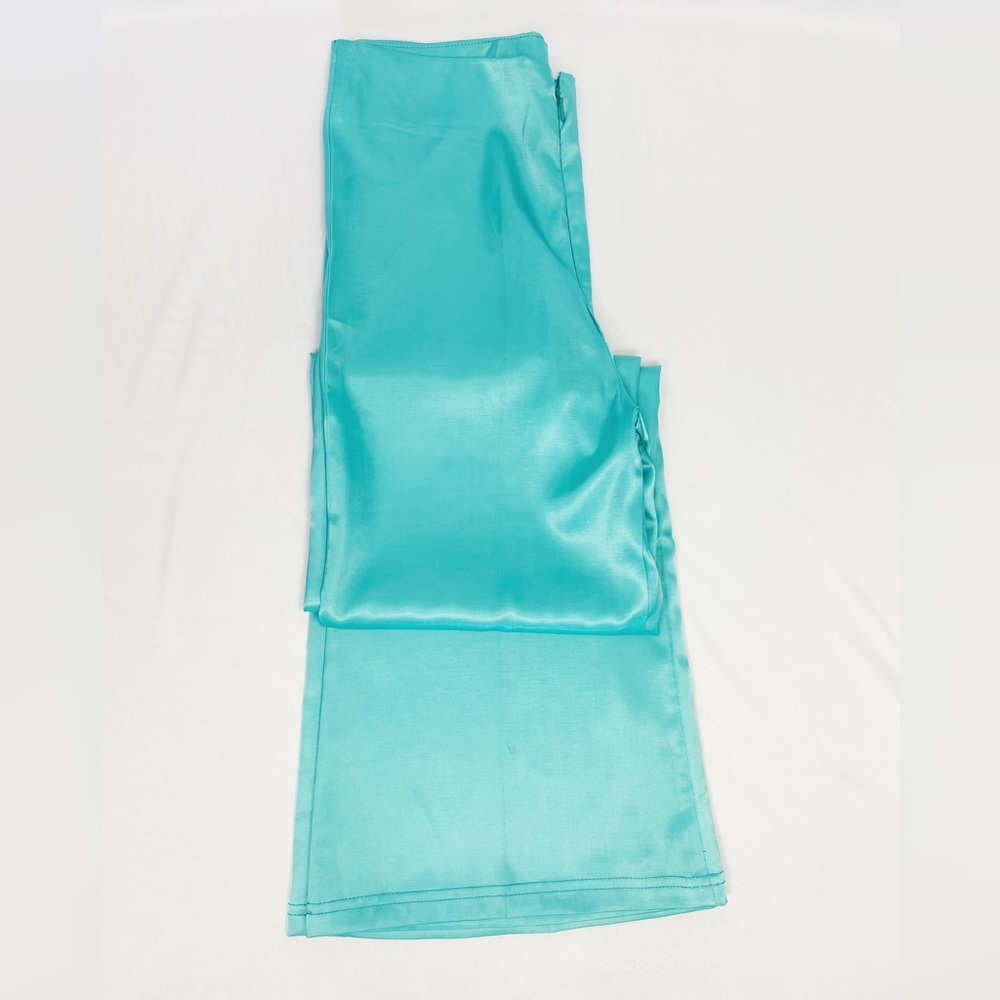 Premium Quality Turquoise Satin Saree Petticoat/Under pants. M66